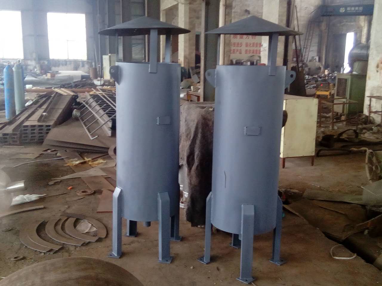 锅炉火除氧器安阀消声器现场设备5