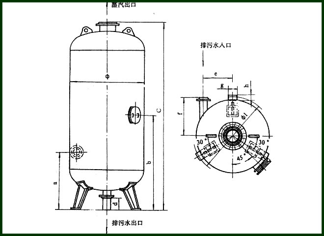 连续排污扩容器,连续排污膨胀器-锅炉辅机-电力设备